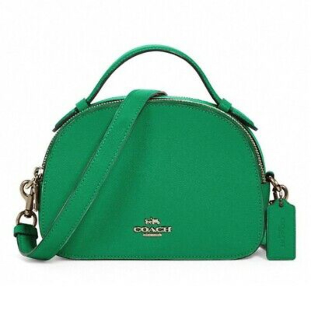 Coach Serena Satchel Top Handle Shamrock Green NWT - Picture 1 of 13